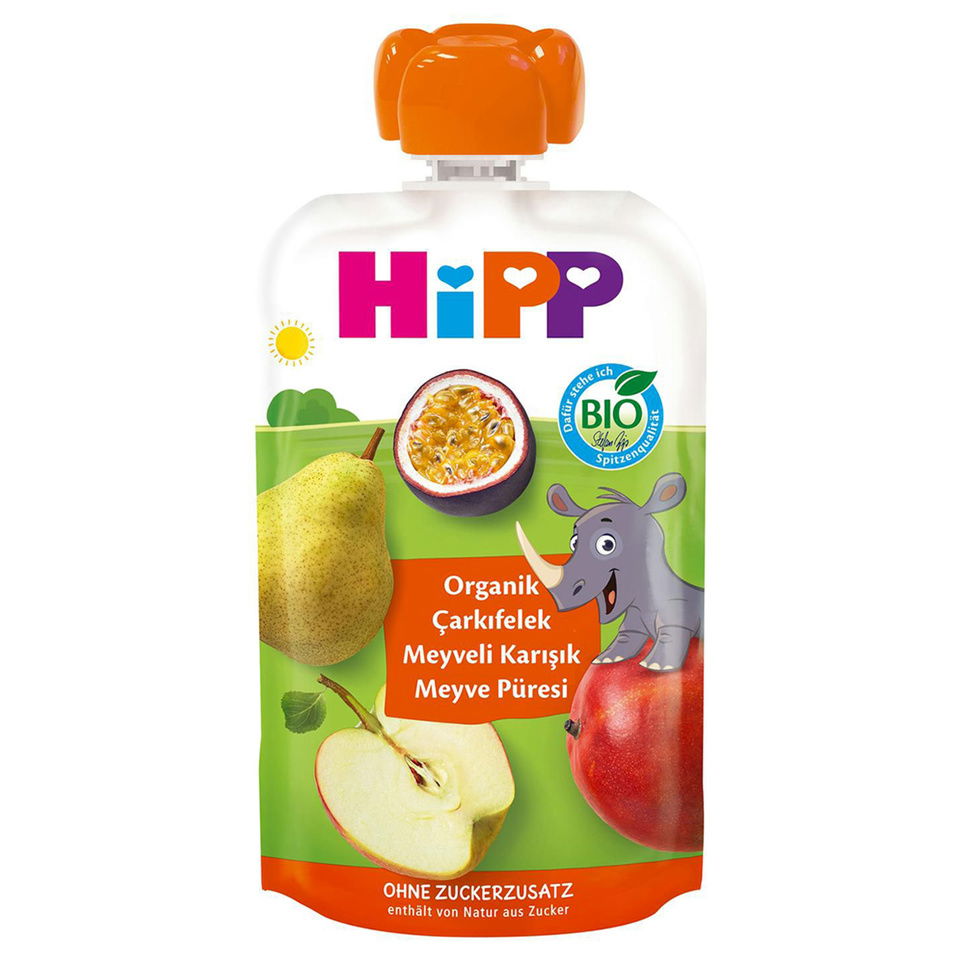 HIPP ORGANIK ÇARKIFELEK&KARIŞIK MEY PÜRESI 100 GR.